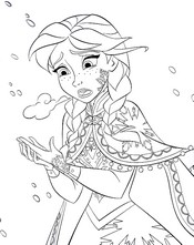 coloriage elsa se transforme en glace